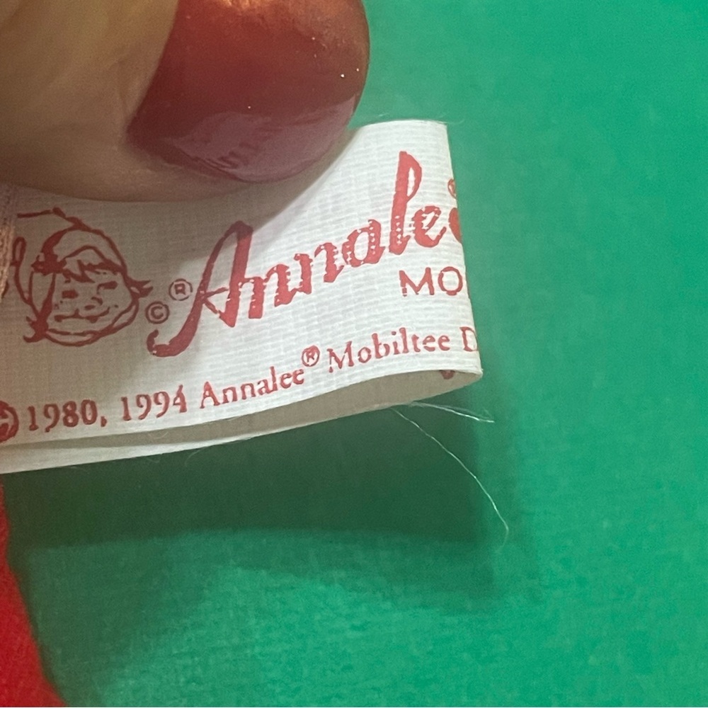 Vintage Annalee 1994 Christmas Stocking Mouse Red Quilted Holidays. Pre-owned. - Picture 5 of 10